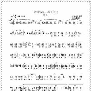 你的心,我的泪_歌曲简谱_词曲:花过无影 王雪玲