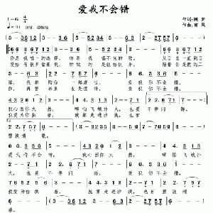 爱我不会错_通俗唱法乐谱_词曲:随梦 南风