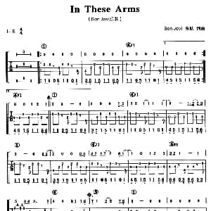 In These Arms 吉他谱 bon jovi 乐队 bon jovi 乐队