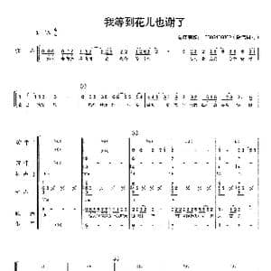 我等到花儿也谢了_歌曲简谱
