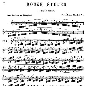 萨克斯谱 | E.Sabon 12首练习曲 6 E.Sabon