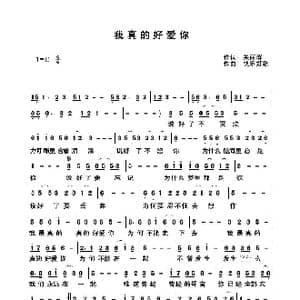 我真的好爱你_歌谱投稿_词曲:关丽群 快乐好歌