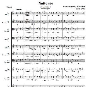 里姆斯基 夜曲_歌谱投稿_词曲: 里姆斯基 柯萨科夫