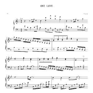 ONE LOVE 钢琴谱 HAL