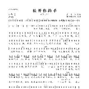 松开你的手_歌曲简谱_词曲:王竞伟 王竞伟