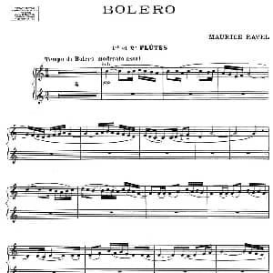 长笛曲谱 | BOLERO 波莱罗 交响乐长笛分谱 拉威尔 Maurice Ravel