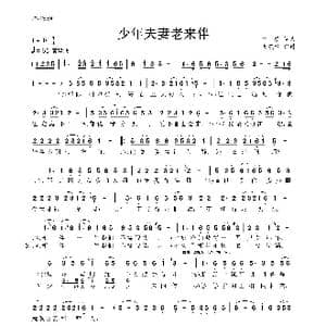 少年夫妻老来伴_歌曲简谱_词曲:牛歌 牛歌