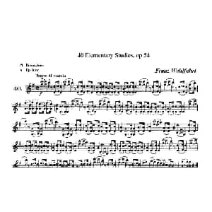 小提琴谱 | 40首小提琴初级技巧练习曲之40 弗朗茨 沃尔法特