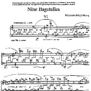 Nine Bagatelles 钢琴谱 威廉 博尔科姆