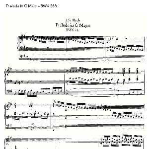 Prelude in G Major BWV 568 管风琴谱