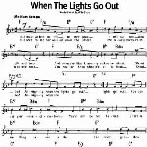 蓝调音乐:When The Lights Go Out_外国歌谱