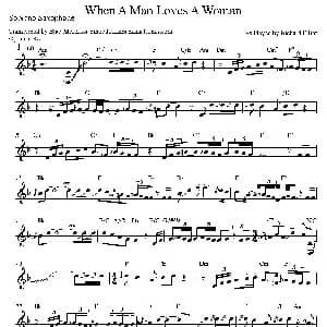 萨克斯谱 | When A Man Loves A Woman 高音萨克斯