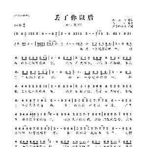 丢了你以后_歌曲简谱_词曲:余云飞 王浩