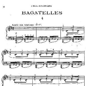 Tcherepnin 10 Bagatelles Op.5 钢琴谱 亚历山大 齐尔品
