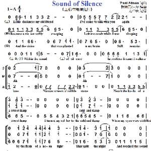 Sound Of Silence_歌曲简谱_词曲:Paul Simon Paul Simon