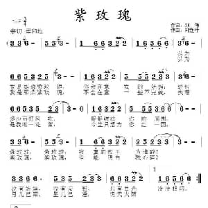 紫玫瑰_通俗唱法乐谱_词曲:刘伟 郑连叶