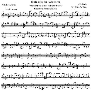 萨克斯谱 | Blute nurdu liebe Herz 四重奏 中音萨克斯分谱