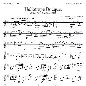 萨克斯谱 | Heliotrope Bouquet 四重奏高音萨克斯分谱