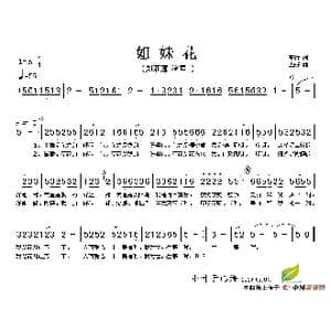 姐妹花_歌谱投稿_词曲:车行 李昕