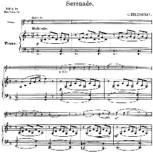 小提琴谱 | 25首小提琴曲合集 Serenade. 小提琴 钢琴伴奏 BENONI LAGYE