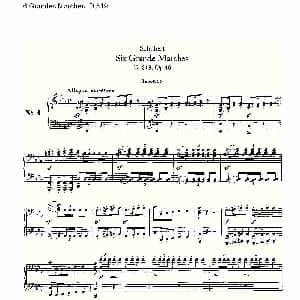 6 Grandes Marches D.819 钢琴谱