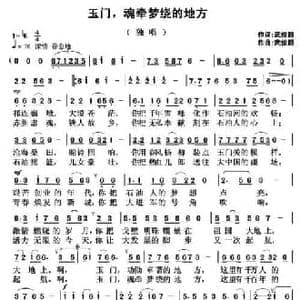 玉门,魂牵梦绕的地方_民歌简谱_词曲:武俊毅 武俊毅