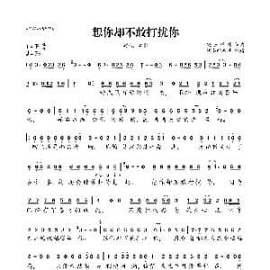 想你却不敢打扰你_歌曲简谱_词曲:轻云望月 轻云望月