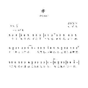 孝_歌曲简谱_词曲:曾小颖 肖矿