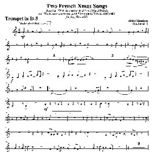 Two French Xmas Songs 第三小号分谱