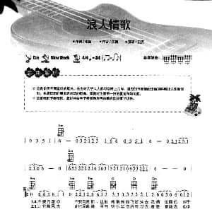 浪人情歌 吉他谱 伍佰 伍佰 伍佰