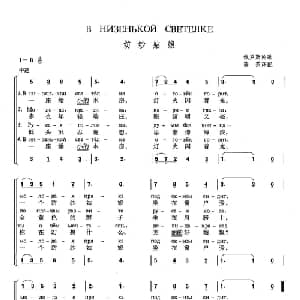 纺纱姑娘 俄罗斯 _外国歌谱_词曲: 俄罗斯民歌 薛范译配
