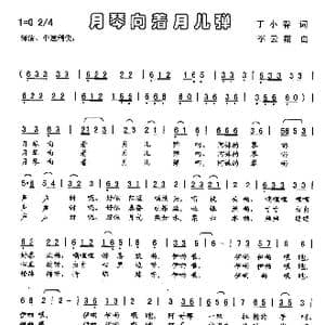 月琴向着月儿弹_歌曲简谱_词曲:丁小春 李云翔