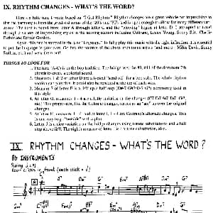 萨克斯谱 | RHYTHM CHANGES WHAT'S THE WORD?