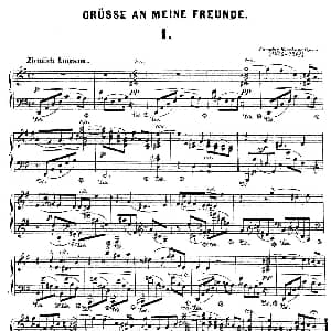 Gruesse An Meine Freunde Op.5 钢琴谱 狄奥多 柯希纳