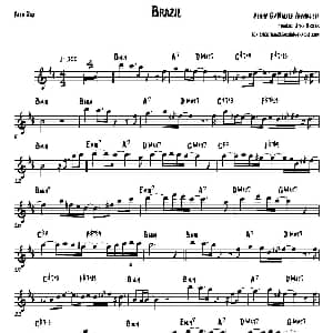 萨克斯谱 | Brazil 中音萨克斯