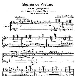 维也纳之夜 钢琴谱 Greunfield