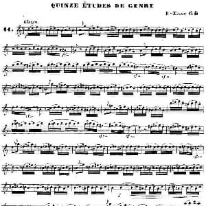 萨克斯谱 | H Klose练习曲 Quinze etudes de genre—14 H Klose