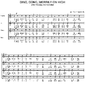 Ding dong merrily on high 钢琴谱