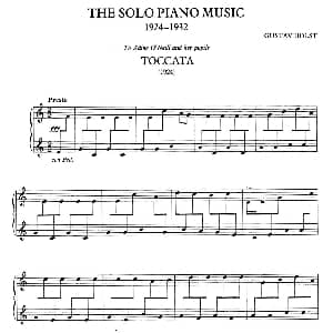 Toccata for Piano H.153 钢琴谱 古斯塔夫 迪奥多 霍尔斯特 Gustav Dheodore Holst