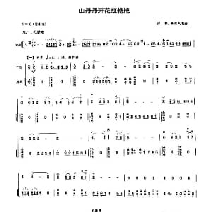 二胡谱 | 山丹丹开花红艳艳 扬琴伴奏谱