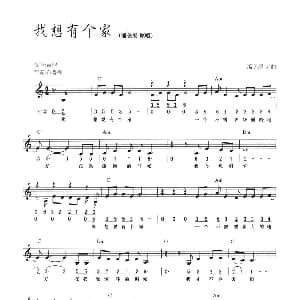 电子琴谱 | 我想有个家 线简混排弹唱谱 潘美辰 潘美辰