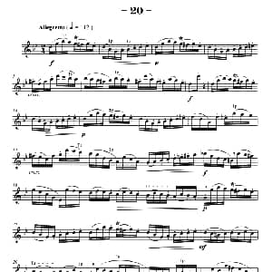 萨克斯谱 | 菲林萨克斯管练习曲 20 弗朗茨 威廉 费林原曲 李志远改编