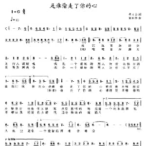 是谁偷走了你的心_通俗唱法乐谱_词曲:李大山 高闻华