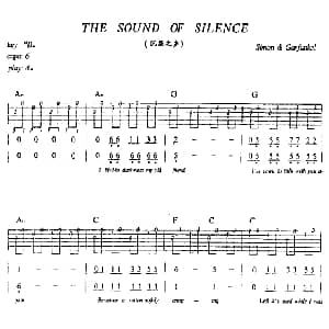 The Sound Of Silence 吉他谱 Simon&Garfunke