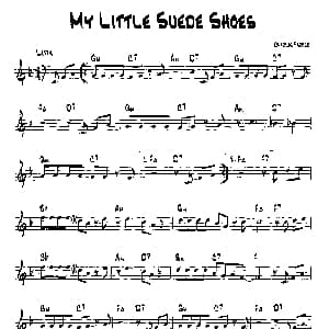 MY LITTLE SUEDE SHOES 降B爵士乐谱