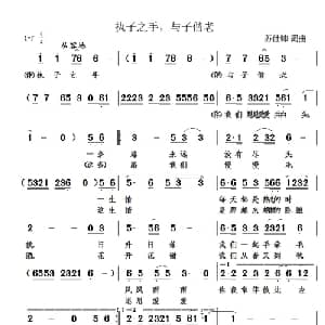 执子之手,与子偕老_通俗唱法乐谱_词曲:苏仕帅 苏仕帅