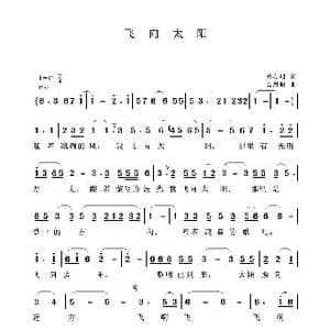 飞向太阳_歌曲简谱_词曲:杨春明 聂思聪