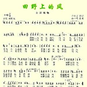 田野上的风_歌曲简谱_词曲:许冬子 孙一鸣