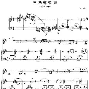 小提琴谱 | 三角梅情思 小提琴 钢琴伴奏 钟桦