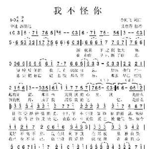 我不怪你_歌谱投稿_词曲:李向飞 艾惠秀